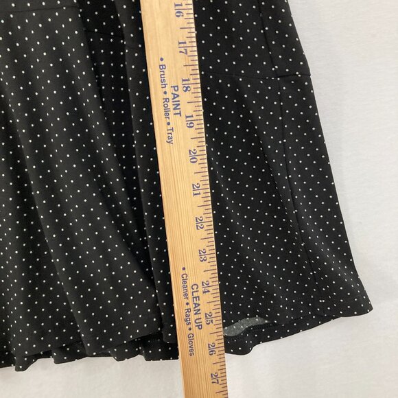 New CHAPS size 3X Black White Polka Dot Stretch Knit Pull-on Skirt Comfy - Picture 4 of 8